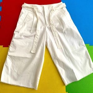 Gap cropped wide leg white summer pants